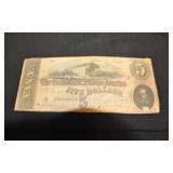 Feb 17, 1864 Confederate $5 Bill - Richmond