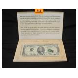 $5 Star Note -Presentation Folder & Plastic Sleeve