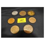 State Tokens/Centennial Coins (7)