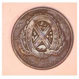 1844 Half Penny Bank of Montreal, Canada