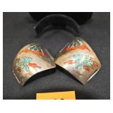 Silver w/Stone Inlays Cuffs