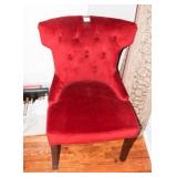 Decorative Red Winged Chair