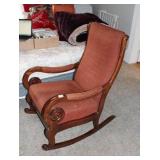 Antique Rocker with padded arms
