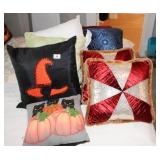 9 throw pillows