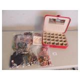 Costume Jewelry Lot and Jewelry Box