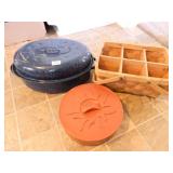 Roasting Pan, Basket, tortilla warmer