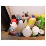 Box misc. cleaning supplies (open and partially