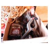 Clamps, paint tray with brush, roller, sticks