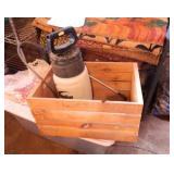 Weed Sprayer, wooden crate