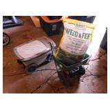 Rolling Garden cart, walk behind spreader, weed/fe