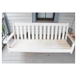 White porch swing and chain
