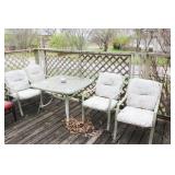 Outdoor Table and 4 Chairs w/ cushions