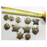 old west vintage badges