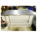 Stainless steel prep table