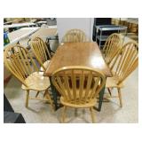 Wood table w/6 chairs