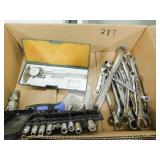 box of end wrenches, sockets
