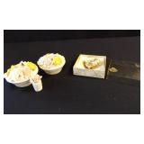 Porcelain Floral Holders (2), Fenton Pin