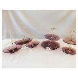 Purple Glass Serving Pieces (5)