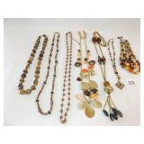Brown Tones Beaded Necklaces (7)