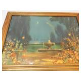 Vintage R  Atkinson Fox Night Garden Print