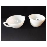 Pyrex, Fire-King Measuring Mixing Bowls (2)