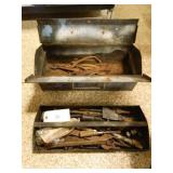 Metal Tool Box w/tools; 8½" x 20" x 8" h