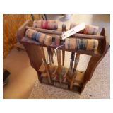 Crochet Set; Vintage; in Wooden Holder