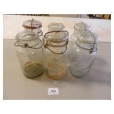 Canning Jars w/bales; Ball-(5); Pine-(1)