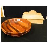 Wooden Bowl-possibly handmade; Wooden Box