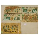 Car Tags; (5); "Oklahoma is OK"