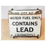Motor Fuel Metal Sign 7" x 6"