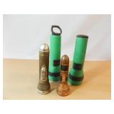 Flashlights - plastic (2), metal (2)