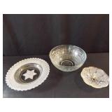 Clear Glass Serving Pieces (3)