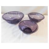Pyrex Purple Bowls (3)