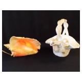 Sea Shell Light, Ceramic Basket