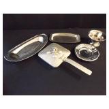 Silver Tone Pieces (4) Hand Forged Piece