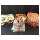 Throws (3), Glass Block Lighted Décor