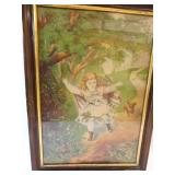 Vintage Framed Art Print, Dated 1878