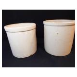 Pottery Crocks 7½" , 8" (2)