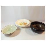 Ceramic, Pottery Type Bowls (3)