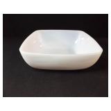 Light Blue Milk Glass Square Serving Bowl