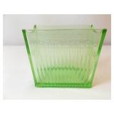 Green Glass Fan Fold Napkin Holder