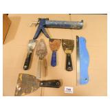 Caulking Gun; Scrapers/Putty Knives