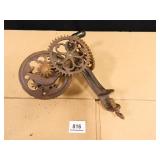 Apple Corer/Peeler; Wooden Handle; Antique