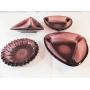 Purple Glass Ashtrays (4)