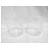 10 Clear Glass Water Cups