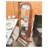 Standing Mirror w/Wood Frame