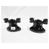 Black Candle Holders