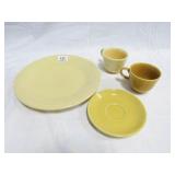 Yellow Fiesta Plate, Saucer, Tea Cup