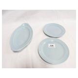 Blue Saucers & Serving Tray